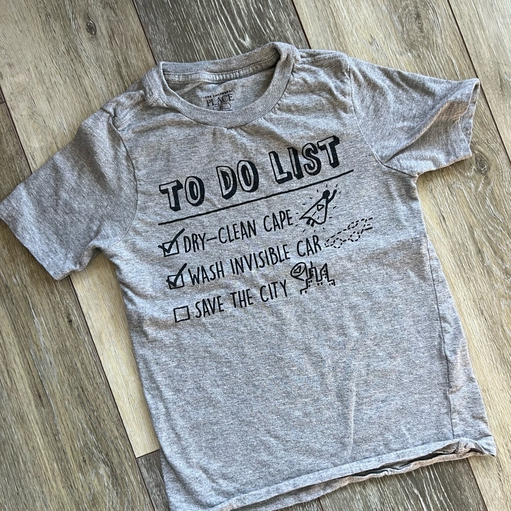 Boy to do list T-shirt size 5T